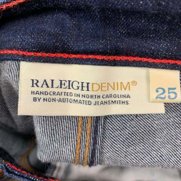 RALEIGH Indigo Cotton Blend Denim Straight Jeans - Picture 5 of 5